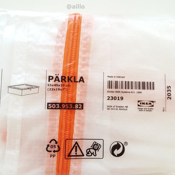 6 IKEA PARKLA Storage cases, 22 x 19 x 7 " - Picture 4 of 16